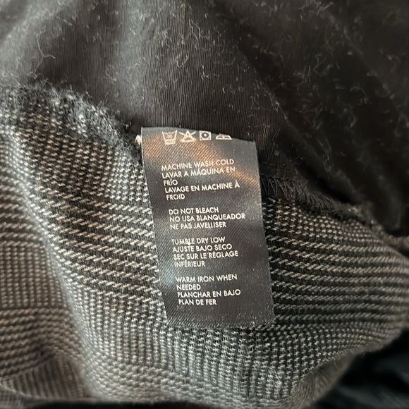 Soncy Tie Waist Pant With Cuffs in Black and White Plaid Ombre Size 6 (30W) NWT! - Picture 6 of 7